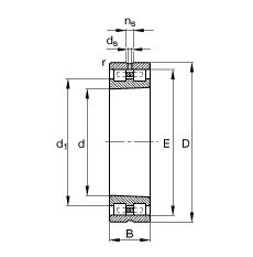 圓柱滾子軸承 NN3010-AS-K-M-SP, 根據(jù) DIN 5412-4 標(biāo)準(zhǔn)的主要尺寸, 非定位軸承, 雙列，帶錐孔，錐度 1:12 ，可分離, 帶保持架，減小的徑向內(nèi)部游隙，限制公差