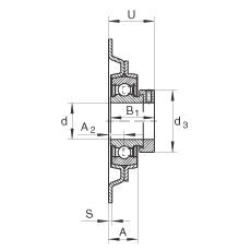 吊裝式軸承座單元 MSTU25, 鋼板軸承座,帶偏心鎖圈的外球面球軸承,P型密封,帶再潤滑結構 吊裝式軸承座單元 MSTU25, 鋼板軸承座,帶偏心鎖圈的外球面球軸承,P型密封,帶再潤滑結構